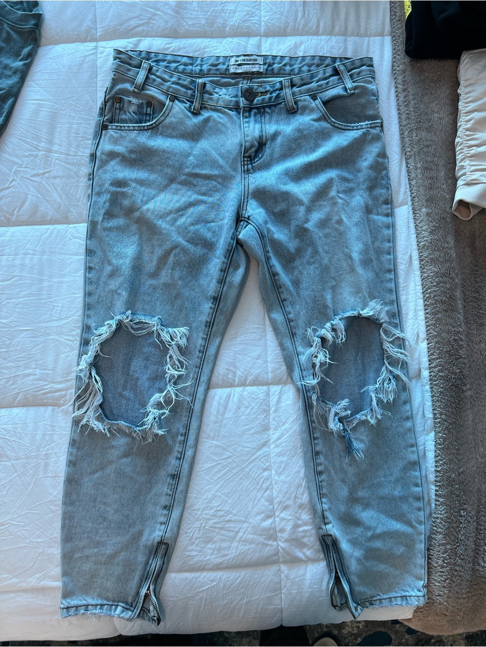 Light Blue Distressed One teaspoon Jeans